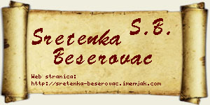 Sretenka Beserovac vizit kartica